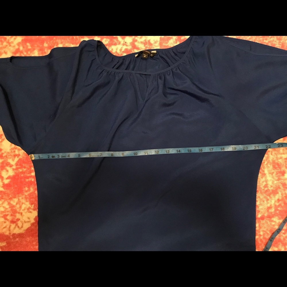 Express Royal Blue Cold Shoulder Top - Picture 6 of 6